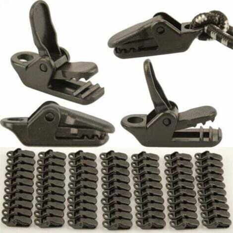 71pcs Clip de Fixation Bache Auvent, Clips de Verrouillage Clips de Bâche Clips Toile de Tente en Linoléum en Plastique pour Bache Auvent, Pinces à Bâche Tarp Clip Tent Clip (1/5)