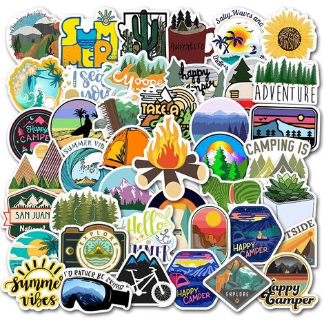 Pack décalcomanies vinyle graffiti - Autocollants pour ordinateur portable, voiture, skateboard, moto, vélo, bagages, pare-chocs - Lot de 34 stickers bombes (1/5)