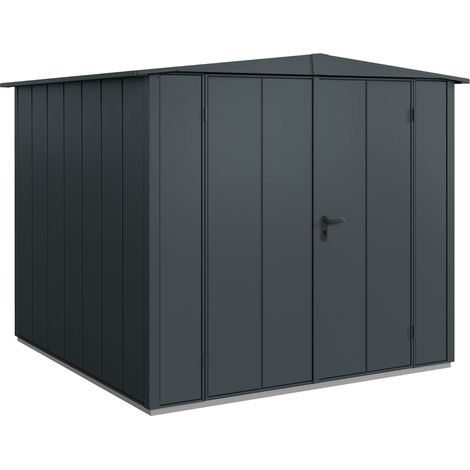 Hörmann Metall-Gerätehaus Berry Modern mit Satteldach Typ 2, 259 x 248 cm, anthrazitgrau, 6,4 m², 2-flüglige Tür (1/5)