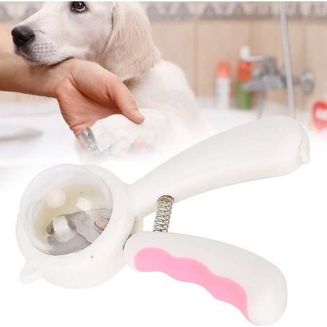 Coupe-ongles pour animaux, en acier inoxydable et ABS, résistant aux éclaboussures, convient aux chats et aux chiens - Coupe-ongles pour chiens (rose (1/4)