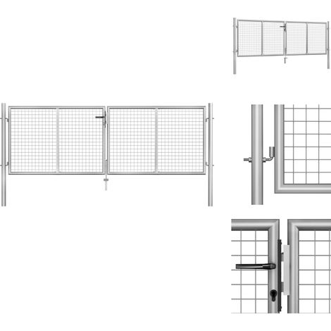 Gartentore - Living Gartentor Verzinkter Stahl 306 x 125 cm Silbern (1/5)