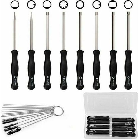 Carburetor Adjustment Screwdriver 8 Pcs Engine Cleaning Repair Fits Most Engines with Carrying Case (1/5)