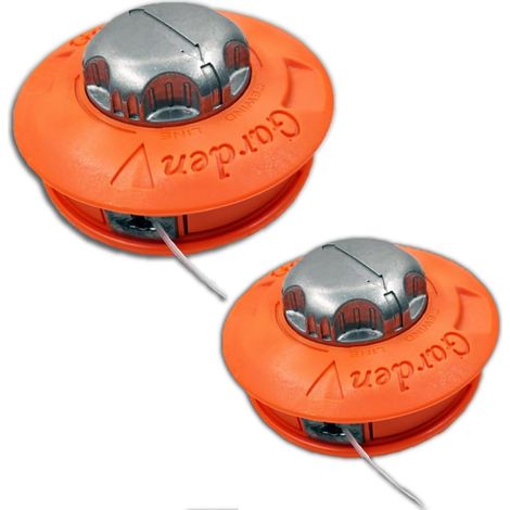 Lot de 2 têtes de débroussailleuse universelles M10 x 1,25 pour tondeuse à gazon, tête en aluminium, tête de débroussailleuse à chaîne (1/5)