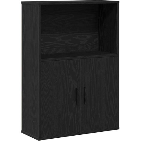 Maison Exclusive - Bücherregal Schwarz Eichen-Optik 60x24x85 cm H
