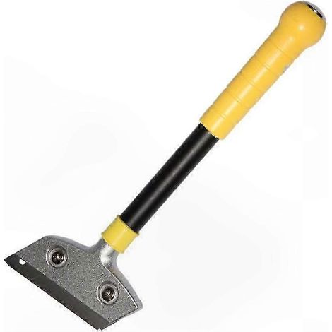 Raclette à griller robuste, 10 lames métalliques, design universel, 30 cm, manche noir et jaune (1/3)