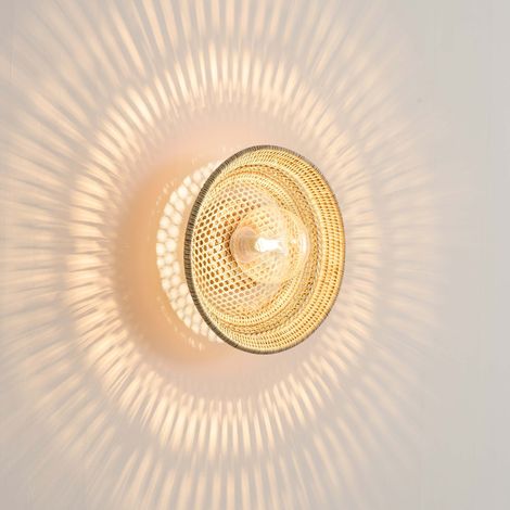 Applique ou plafonnier moderne en rotin jolis reflets décoratifs - Serelina