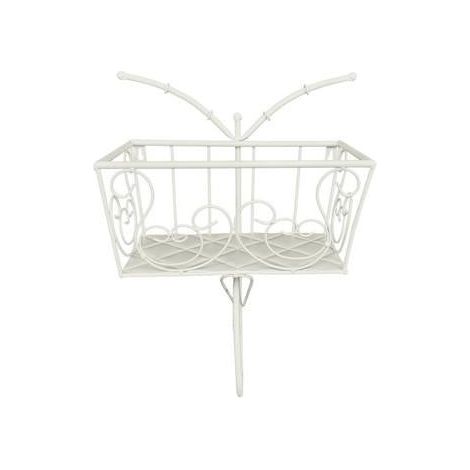 Portavaso da appendere in ferro a forma di bicicletta, 33x19x46 cm