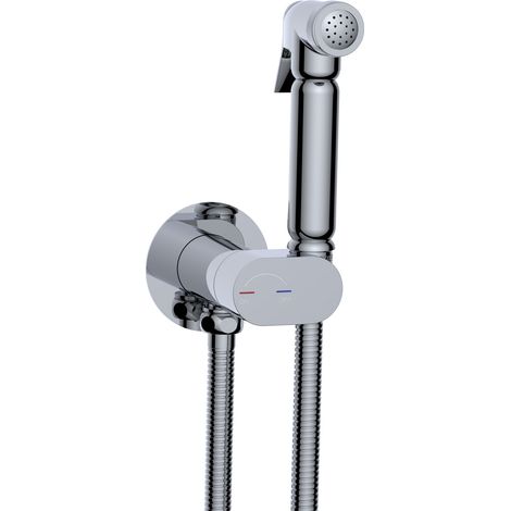 Design WC/Bidet Handbrause Kalt/Warm Mischer SOHO Komplettset mit UP Körper :Chrom