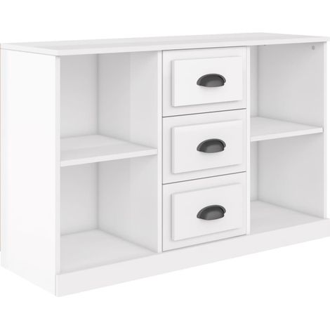 Maison Exclusive - Credenza Bianco Lucido 104,5x35,5x67,5 cm in Legno Multistrato