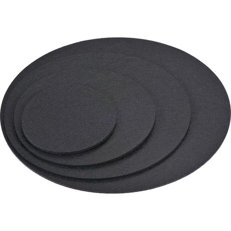 8 Lot Jardinière Coasters Ensemble Felt Rond Fleur Pot goute Sol Tapis Appliquer pour Extérieur/Jardin (4" 6" 8" 10", Noir) (1/5)