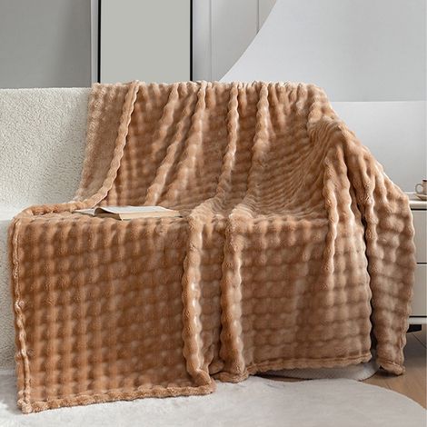 Couverture Douce - 100 x 150 cm - En Velours Côtelé - Pour Canapé Lit Bureau - 1 Pièce (1/5)