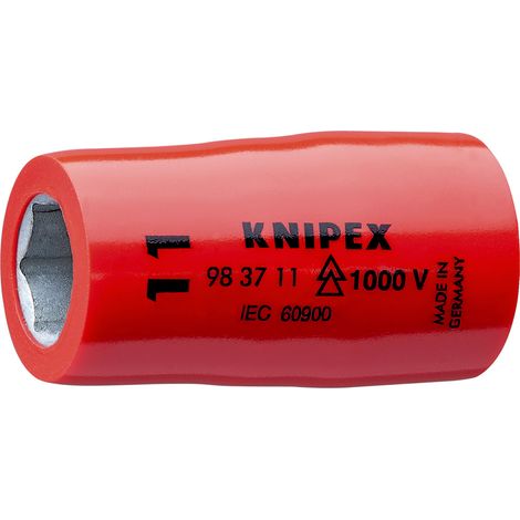 KNIPEX 98 37 11 Chiave a bussola per viti esagonali con attacco quadro interno 3/8" 43 mm
