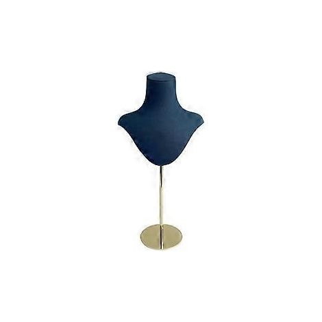 Eleganter Schmuckständer, stilvolle Schaufensterpuppenform, Halsketten- und Anhänger-Präsentationsständer, Schmuckregal, Blau (S Blau)
