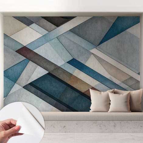 Fototapete Selbstklebend - Wandtattoo - leicht anzubringen - Wandverkleidung Abstrakte Geometrie 208x146 cm (1/5)