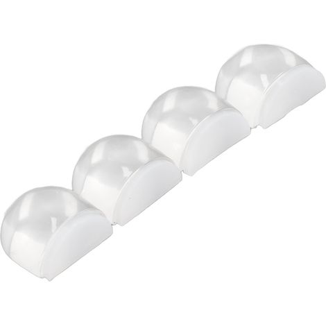 Butoir de porte autocollant transparent, silencieux, en acrylique, pour chambre et salle de bain (lot de 4). (1/5)