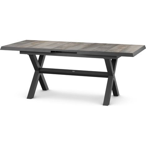 Siena Garden Sincro Tisch, ausziehbar, 160/200x90 cm – Aluminium (matt anthrazit) & Keramik (washed- (1/5)