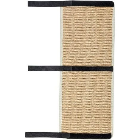 Alfombrilla rascadora de sisal para gatos - Beige - Con velcro - Para muebles - Protege las patas de sillas y escritorios (1/5)