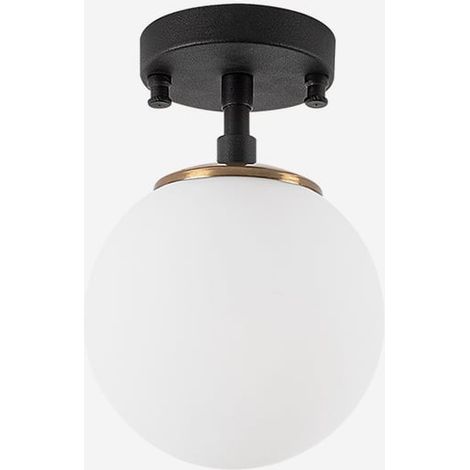 Moderne Deckenleuchte aus Metall und Glas Atmaca - Schwarz (1/5)