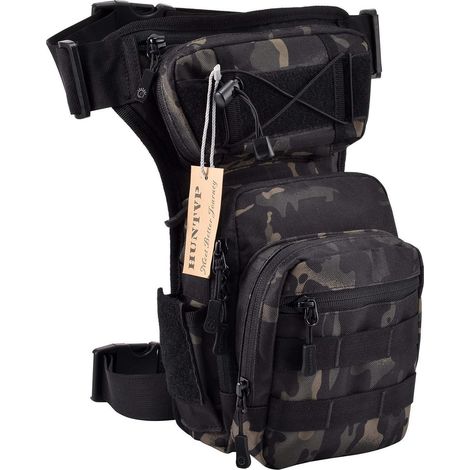 Taktische Beintasche MOLLE Oberschenkeltasche wasserabweisend für Herren Outdoor Camouflage (1/5)
