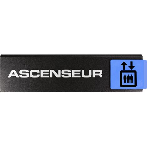 Plaque de porte Ascenseur - Europe design 175x45mm - 4260013