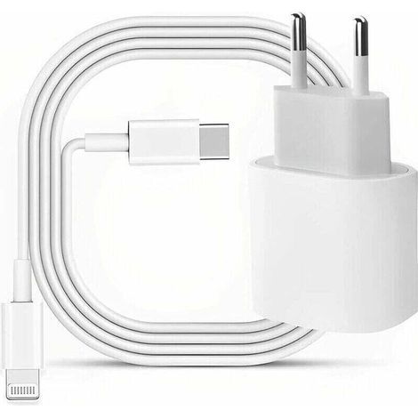 Caricabatterie USB-C PD da 20 W e cavo Lightning da 1,8 m, certificato MFi, compatibile con iPhone 14, 14 SE e iPad Pro. (1/5)