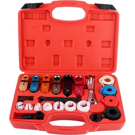 Air conditioning fuel line quick disconnect tool, transmission line disconnect tool, fuel transfer line quick connect tool kit (1/5)