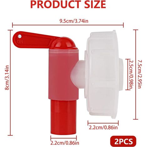 2-teiliger Ausgießer 23 mm Ablasshahn für 20-Liter-Kanister DIN 61 Dosierhahn (1/4)