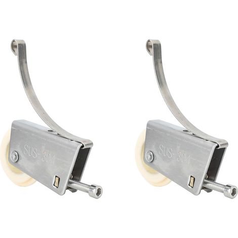 Paire de galets coulissants pour porte et fenêtre en acier inoxydable, roulettes avec butée, noyau en cuivre étanche, incluant roue de came supérieure (1/5)