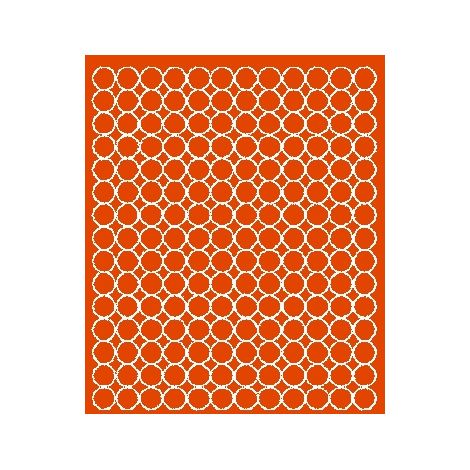 Autocollants ronds de 1,5 cm, pastilles, 180 pièces, orange mat