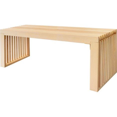 Home Deluxe - Banco de madera LORA natural - 110 cm