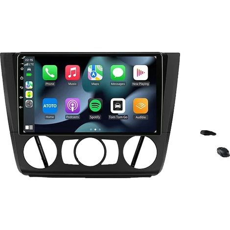 Radio para coche, pantalla táctil, conectividad inalámbrica, compatible con BMW Serie 1 2004-2011 inalámbrico, T6C-A-Camera (1/2)