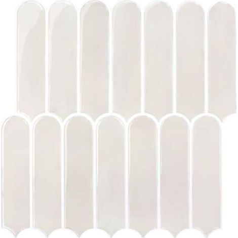 Stickers muraux épais pour carrelage de cuisine et salle de bain, style métro crème (10 pièces, 30,5 x 30,5 cm) (1/4)