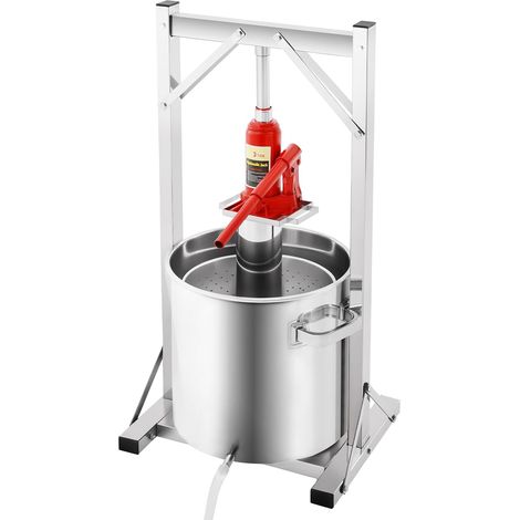 Presse-fruits hydraulique (22 litres), presse-fruits en acier inoxydable 304, presse hydraulique en acier inoxydable, presse-fruits manuel, centrifugeuse multifonction, presse-légumes (1/5)