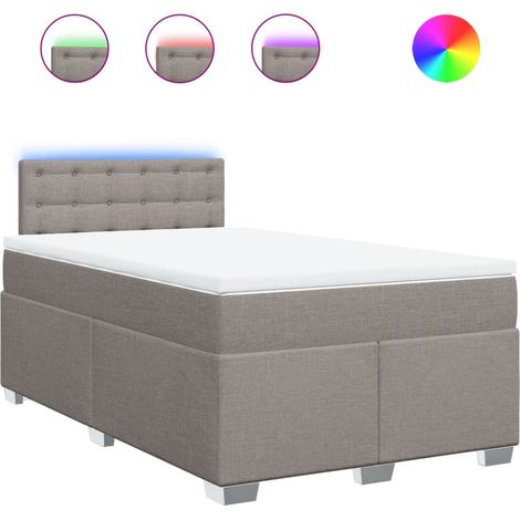 Maison Exclusive - Giroletto a Molle con Materasso Tortora 120x190 cm in Tessuto