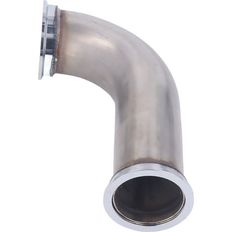 Bride en V de 2,5 pouces pour turbocompresseur, en acier inoxydable, coude à 90 degrés avec collier de serrage, pour voiture essence/diesel turbocompressée (1/5)