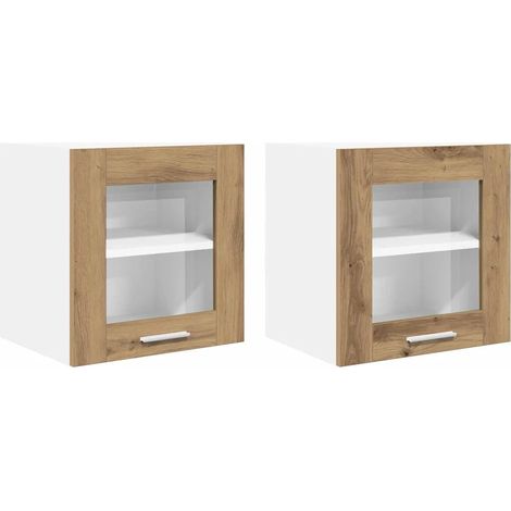 Armadio pensile moderno stoccaggio efficiente 40 x 31 x 40 cm in legno ingegnerizzato rovere artigianale 020053256