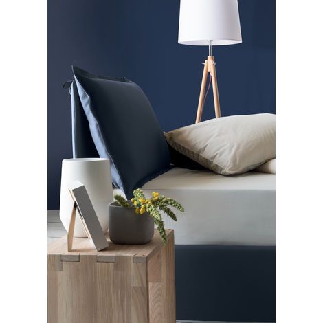 Talamo Italia Einzelbett Roberta, Containerbett mit Stoffbespannung, 100% Made in Italy, Seitliche Öffnung, inklusive Matratze 80x190 cm, Blau (1/5)