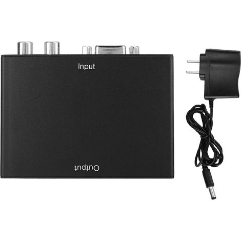 Adaptateur VGA vers HDMI HD avec sortie audio vidéo analogique, prise américaine 100-240V (1/5)