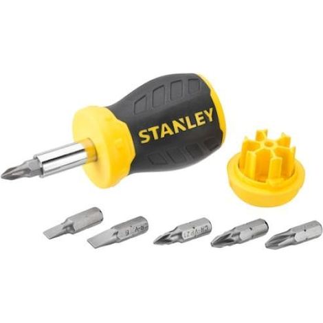 Schraubendreher mit auswechselbaren Bits, kurzer Schraubendreher MULTIBIT STANLEY 0-66-357 (1/5)