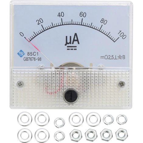 85C1 DC 0100UA Zeigeramperemeter Analogstrom-Einbaumessgerät