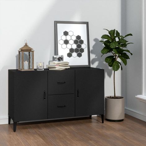 vidaXL Credenza Nera 100x36x60 cm in Legno Multistrato (1/5)