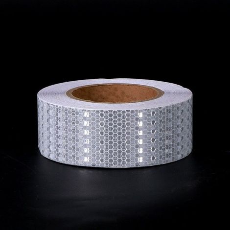 5cm x 25m Ruban D'avertissement Réfléchissant,Ruban de Sécurité Réfléchissant de Auto-adhésive pour Installations de Transport Routier, Véhicules, Navires, Allées, Stade, équipement Mécanique (1/5)