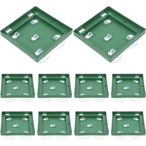 Lot de 10 Supports à Ventouse Carrés pour Mousse de Fleur Base à Ventouse 4 Griffes Fixation Solide pour Décoration Mariage Voiture Compositions Plateau pour Terreau Floral