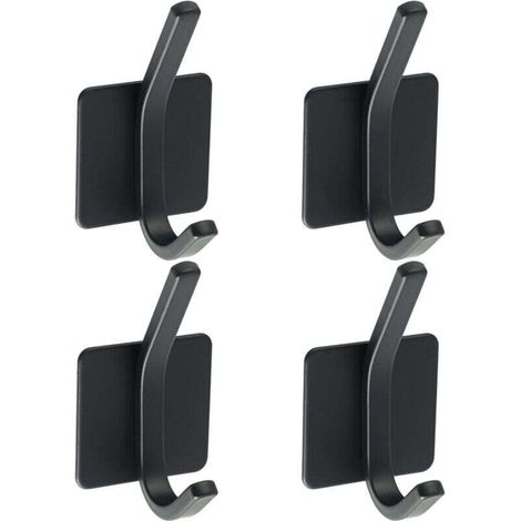 Handtuchhaken, Wandgarderobe, kein Bohren erforderlich, Badezimmergarderobe, selbstklebender Wandhaken mit 4 Haken