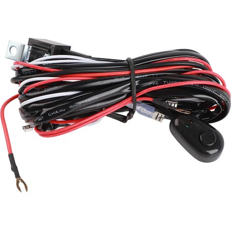 GARRYFIZH Kit d'interrupteur d'alimentation et de câblage pour voiture 180 W pour barre lumineuse LED (1)