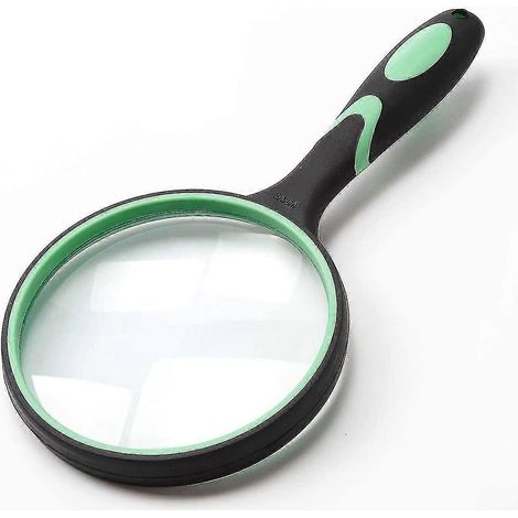 Loupe de lecture portable grand format 10x pour seniors et enfants - Lentille en verre véritable de 100 mm (4 pouces) pour la lecture de livres, journaux et l'observation des insectes