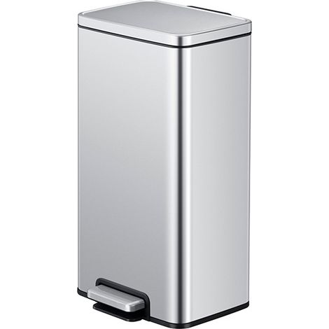 EKO - Poubelle à pédale Madison 30 litres - Stainless Steel Plastic - inox mat