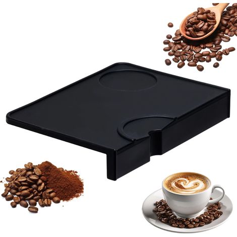 Tapis de tamper avec protection des bords de table, en silicone, antidérapant, tapis de machine à café, accessoires avec tapis de tamper à expresso, étanche et résistant à la chaleur (1/5)