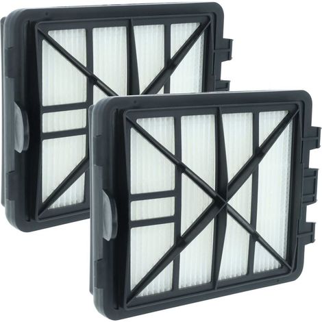 2x Filtre compatible avec VC 6200, VC 6100, VC 6150, VC 6, VC 6250 PET aspirateur - filtre de sortie d'air (filtre EPA), noir / blanc (1/4)