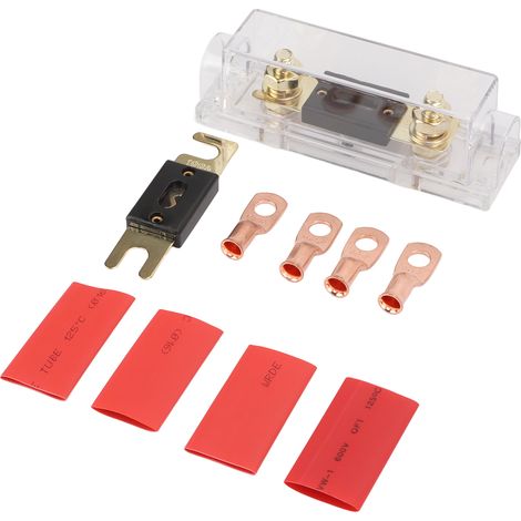 Lot ANL 100/300A Porte-fusible avec Cosses en Cuivre et Isolateurs 0/4/8 AWG pour Ampli Auto (1/5)